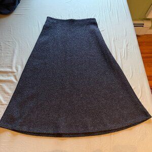 Mango A-line wool skirt. Long flared design, godet details, elastic waistband